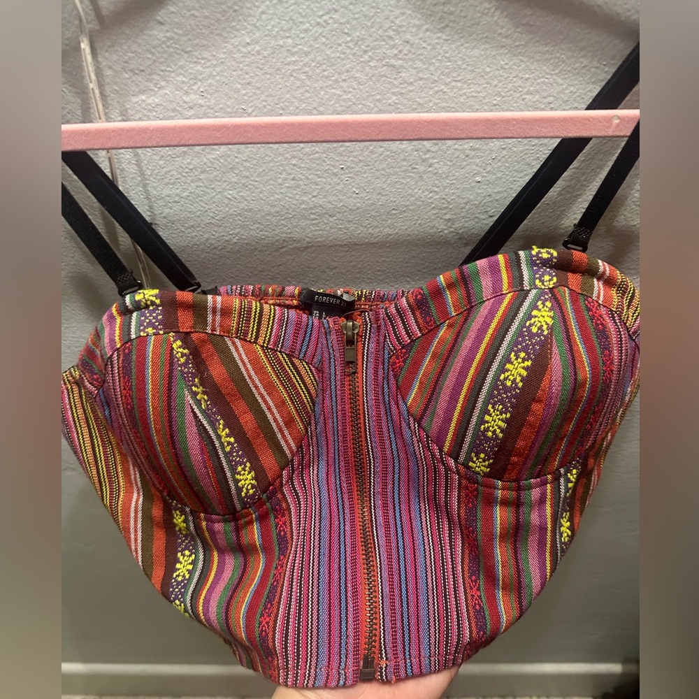 Tribal Crop Top Bustier Large